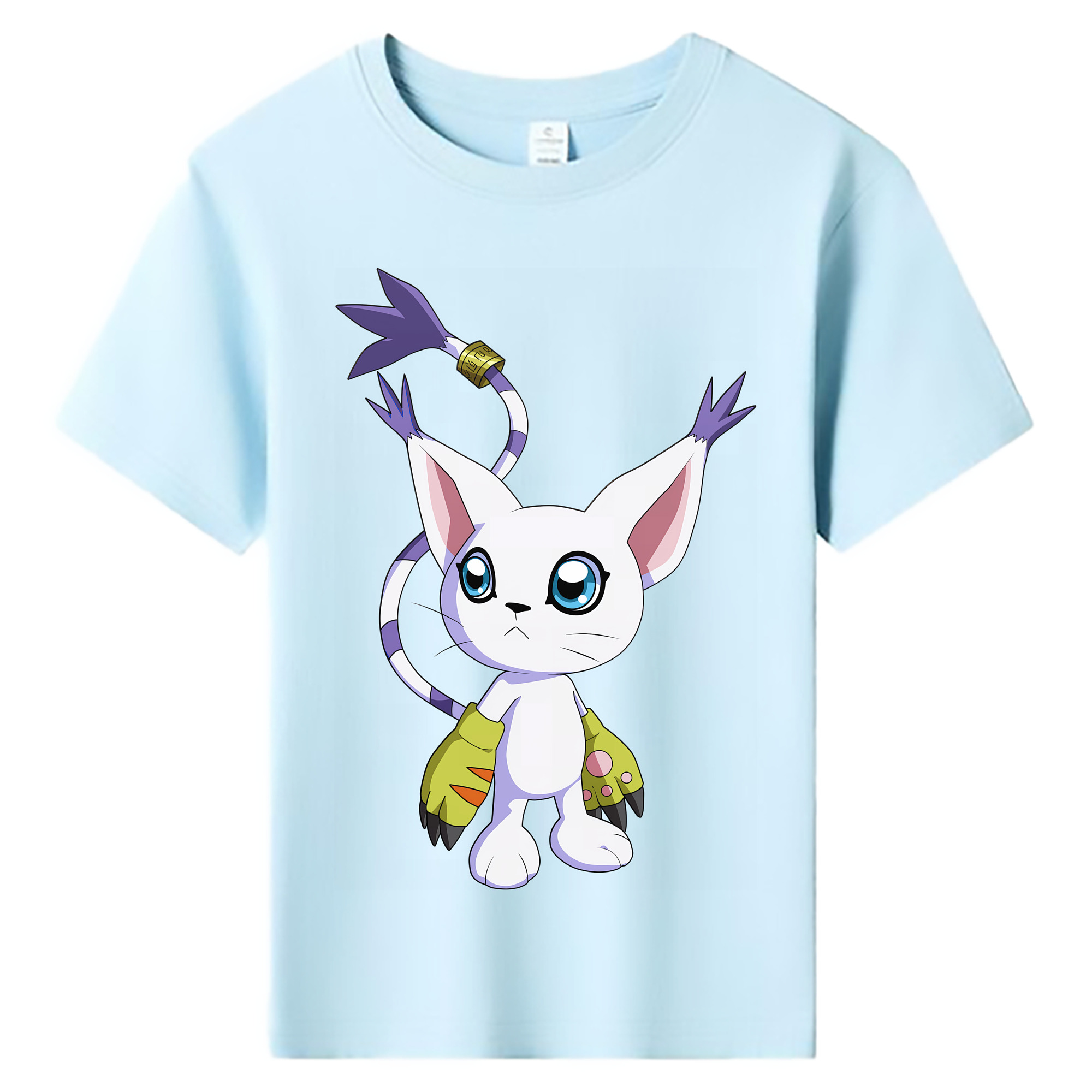 （画像用） Digimon デジタルモンスター/デジモン 綿100％キッズTシャツ（フロントプリント）